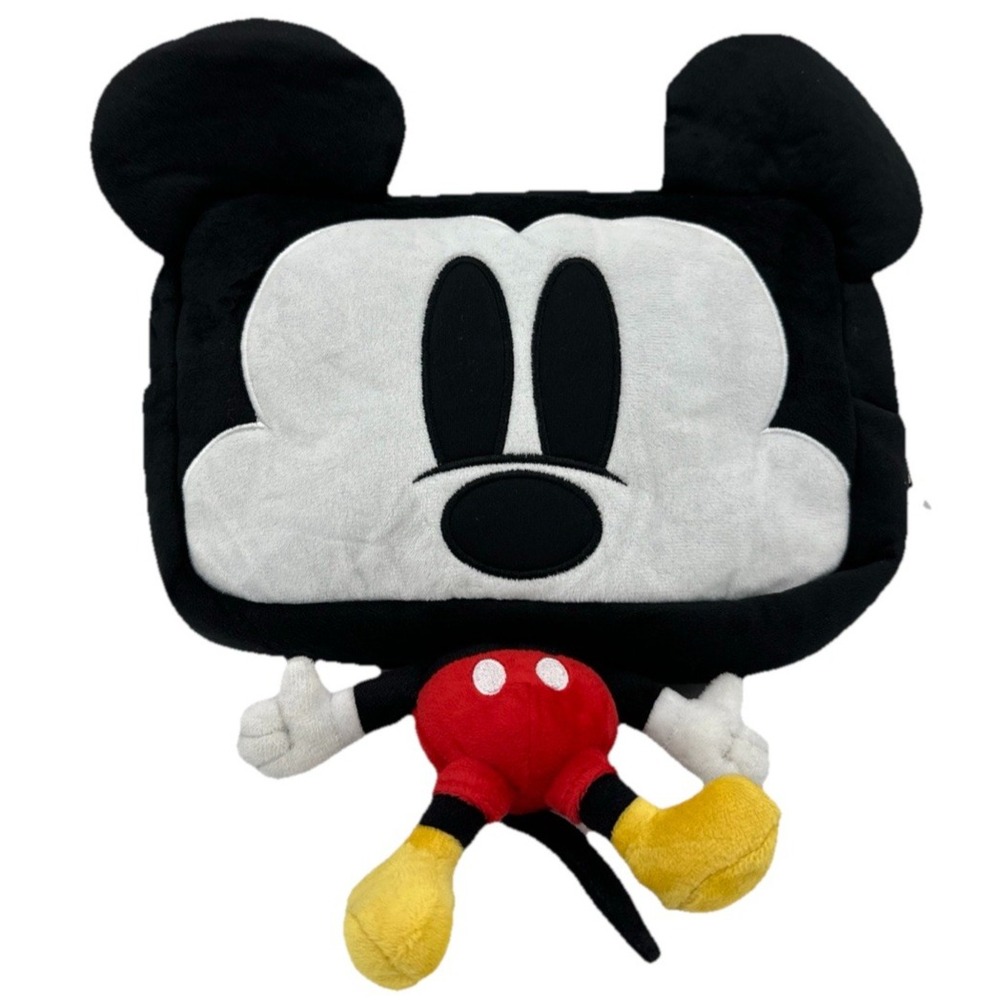 Disney Mickey Mouse Plush Crossbody Bag Bioworld Black Red Character NWT